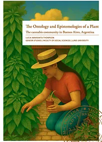 Book cover image of a woman in a straw hat picking cannabis.